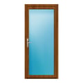 Nebeneingangstür 90x200 cm Golden Oak genarbt Vollglas