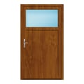 Nebeneingangstür 120x210 cm Golden Oak genarbt 1/3 Glas