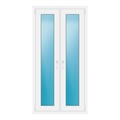 Zweiflügeliges Fenster 84x166 cm Weiß