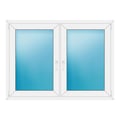 Zweiflügeliges Fenster 146x108 cm Weiß