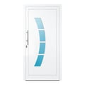 Aluminium Haustür 103x205 cm Verkehrsweiß RAL 9016 Prezo Top 06 