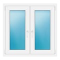 Zweiflügeliges Fenster 102x100 cm Weiß