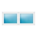Zweiflügeliges Fenster 204x84 cm Weiß