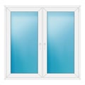 Zweiflügeliges Fenster 152x148 cm Weiß