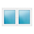 Zweiflügeliges Fenster 164x100 cm Weiß