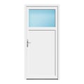 Nebeneingangstür 106x226 cm Weiß 1/3 Glas
