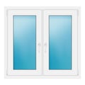 Zweiflügeliges Fenster 108x102 cm Weiß