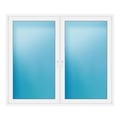 Zweiflügeliges Fenster 200x170 cm Weiß