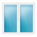 Zweiflügeliges Fenster 180x174 cm Weiß