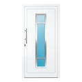 Aluminium Haustür 100x192 cm Verkehrsweiß RAL 9016 Prezo Top 01 