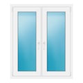 Zweiflügeliges Fenster 105x125 cm Weiß
