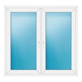 Zweiflügeliges Fenster 144x138 cm Weiß