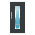 Aluminium Haustür 98x198,3 cm Anthrazitgrau RAL 7016 Prezo Top 01 