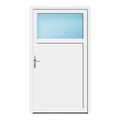 Nebeneingangstür 118x206 cm Weiß 1/3 Glas