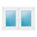Zweiflügeliges Fenster 104x74 cm Weiß