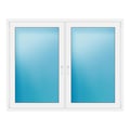 Zweiflügeliges Fenster 173x137 cm Weiß