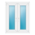 Zweiflügeliges Fenster 82x106 cm Weiß