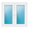 Zweiflügeliges Fenster 109,8x105 cm Weiß