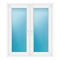 Zweiflügeliges Fenster 116x134 cm Weiß