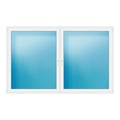 Zweiflügeliges Fenster 270x170 cm Weiß