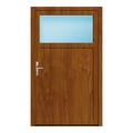 Nebeneingangstür 120x200 cm Golden Oak genarbt 1/3 Glas