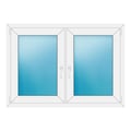 Zweiflügeliges Fenster 130x92 cm Weiß