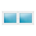 Zweiflügeliges Fenster 182x80 cm Weiß