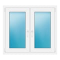 Zweiflügeliges Fenster 108x98 cm Weiß