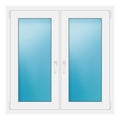 Zweiflügeliges Fenster 112x112 cm Weiß