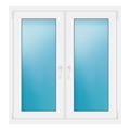 Zweiflügeliges Fenster 115x120 cm Weiß