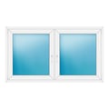 Zweiflügeliges Fenster 172x98 cm Weiß