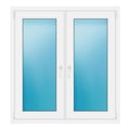 Zweiflügeliges Fenster 114x122 cm Weiß