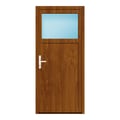 Nebeneingangstür 88x194 cm Golden Oak genarbt 1/3 Glas
