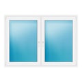 Zweiflügeliges Fenster 176x125 cm Weiß