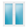 Zweiflügeliges Fenster 134x152 cm Weiß
