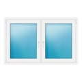 Zweiflügeliges Fenster 157x100 cm Weiß