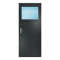 Nebeneingangstür 96x230 cm Anthrazit genarbt 1/3 Glas