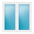 Zweiflügeliges Fenster 155x160 cm Weiß