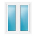 Zweiflügeliges Fenster 100x120 cm Weiß