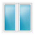 Zweiflügeliges Fenster 140x140 cm Weiß