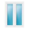 Zweiflügeliges Fenster 100x135 cm Weiß