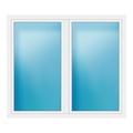 Zweiflügeliges Fenster 206x178 cm Weiß