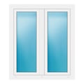 Zweiflügeliges Fenster 110x126 cm Weiß