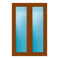 Terrassentür 120x181 cm Golden Oak genarbt