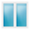 Zweiflügeliges Fenster 169x169 cm Weiß
