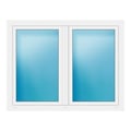 Zweiflügeliges Fenster 155x120 cm Weiß
