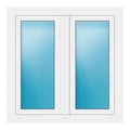 Zweiflügeliges Fenster 103x103 cm Weiß