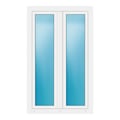 Zweiflügeliges Fenster 100x162,5 cm Weiß