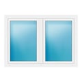 Zweiflügeliges Fenster 155x110 cm Weiß