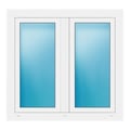 Zweiflügeliges Fenster 110x105 cm Weiß